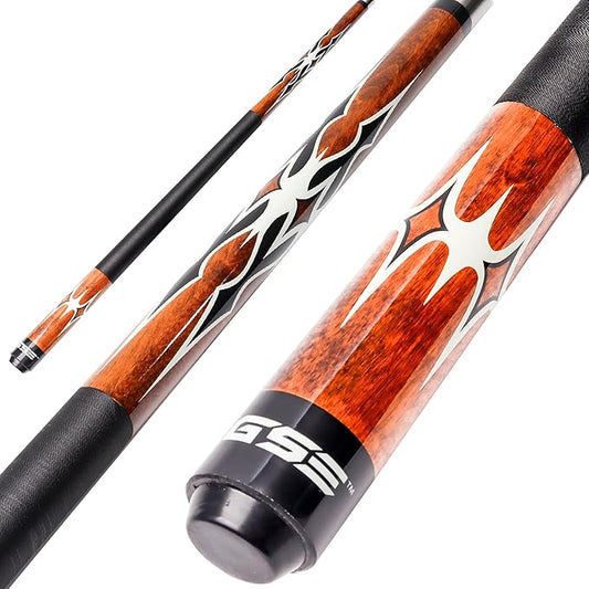 GSE Games & Sports Expert 58" 2-Piece Canadian Maple Hardwood Billiard Pool Cue Sticks for Men/Women, House or Commercial/Bar Use (Several Colors, Weight 18oz, 19oz, 20oz, 21oz Available)