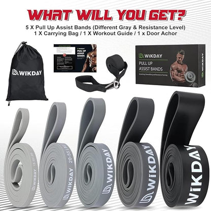 Resistance Bands for Working Out, Exercise Bands, Workout Bands, Pull Up Assistance Bands for Body Stretching Training Physical Therapy Muscle Training for Men & Women