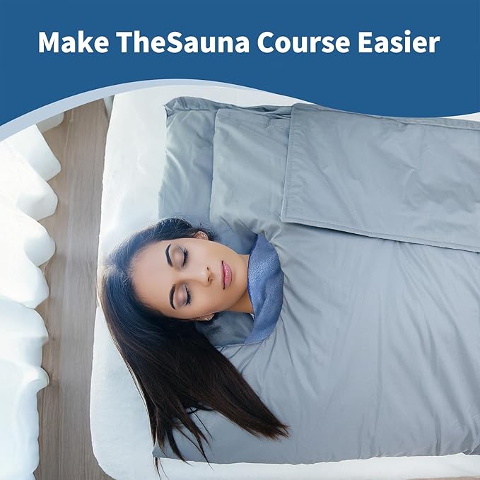 Infrared Sauna Blanket Towel Inserted 30" x 70" Reusable Machine Washable Insert Towel Easy Detoxification Simplifies Clean-Up Super Absorbent Perfect Companion for Infrared Sauna Blanket (Blue)