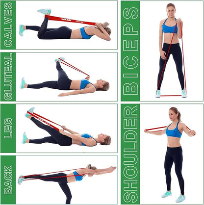 Resistance Bands for Working Out, Exercise Bands, Workout Bands, Pull Up Assistance Bands for Body Stretching Training Physical Therapy Muscle Training for Men & Women