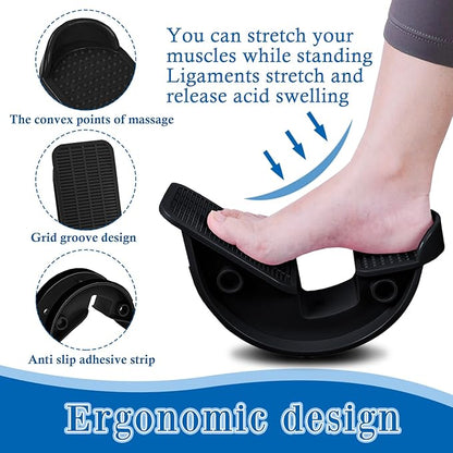 Foot and Calf Stretcher- Foot Rocker,Stretching Strap for Plantar Fasciitis Stretcher