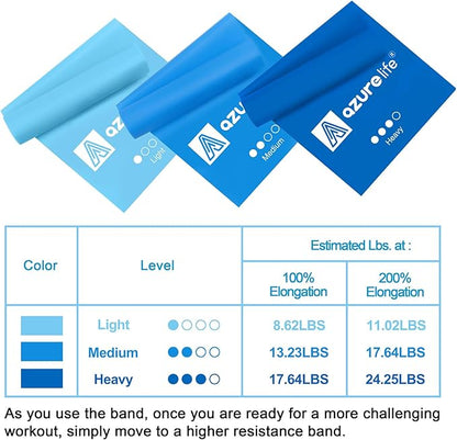 Resistance Bands,Professional Long Non-Latex Elastic Stretch Bands,Exercise Bands for Physical Therapy, Yoga, Pilates, Rehab, at-Home or The Gym Workouts, Strength Training