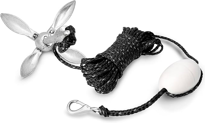 Boat Anchor 3.5 lb Folding Anchor, Grapnel Anchor Kit for Kayaks, Canoes, Paddle Boards