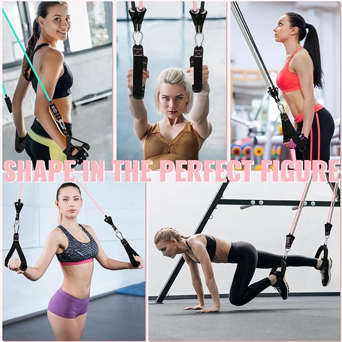 Aihoye Resistance Bands for Working Out, Exercise Bands with Handles, Stretch Bands for Exercise, Workout Bands with Door Anchors for Physical Therapy & Strength Training