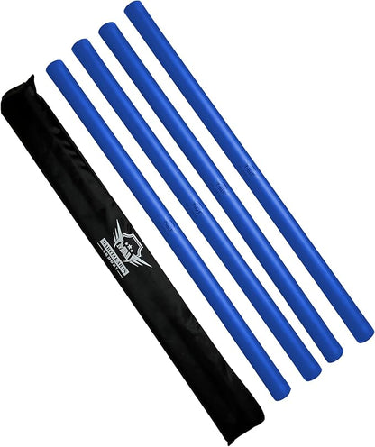 Foam Padded Escrima Sticks for Safe Practice Training with Carry Bag Case - 4 Pack