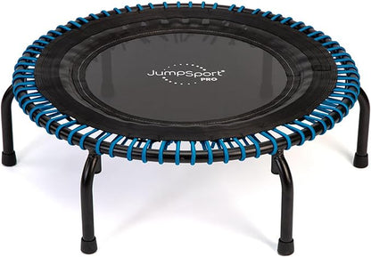 JumpSport 350 PRO Indoor Heavy Duty Fitness Trampoline, 39-inch | 36 Premium EnduroLast 4 Elastic Cords | Customized Bounce with 7 Settings | 300 lb Wt. Rating | 60-Day Free Trial to 350+ Videos