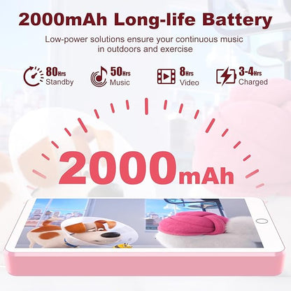 144GB MP3 Player with Bluetooth WiFi, Android 13 OS MP3 MP4 Player with 4" Touchscreen and Speaker, MP3 Music Players with Spotify, Audible, Amazon Music, Play Store (Pink)