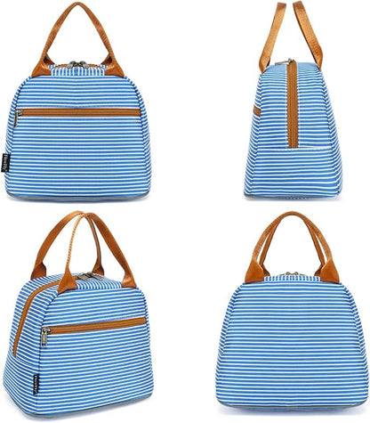 FlowFly Insulated Lunch Cooler Bag - Tote Bag Organizer for Women/Men, Royal