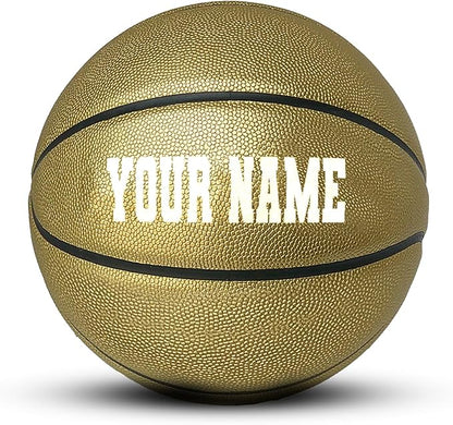HAMMET Personalized Basketball – Customized Basketball with Your Name or Text – Multiple Colors, Fonts & Designs Available – Durable for Indoor and Outdoor - Ideal Gift for Son, Daughter, Boy or Girl