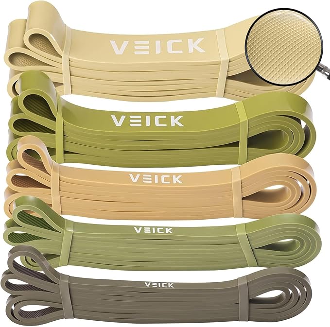 VEICK Resistance Bands for Working Out, Exercise Bands, Workout Bands, Pull Up Assistance Bands, Long Heavy Stretch Bands Set for Men and Women, Power Weight Gym at Home Fitness Equipment