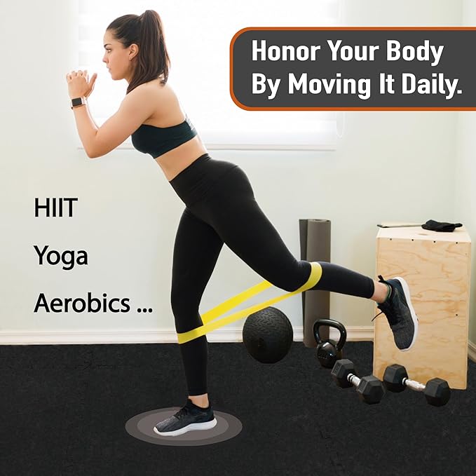 0.56in Thick 24 Sq Ft Exercise Equipment Mats 6 Tiles