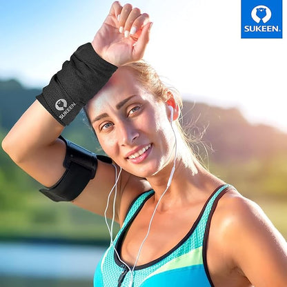 Sukeen 4Pack Cooling Towel (40"x12") for Neck and Face, Soft & Breathable Chilly Sports Towel, Quick-Drying Sweat Absorbing Cooling Neck Wraps with Cooling Tech. for Yoga, Sport, Running, Workout