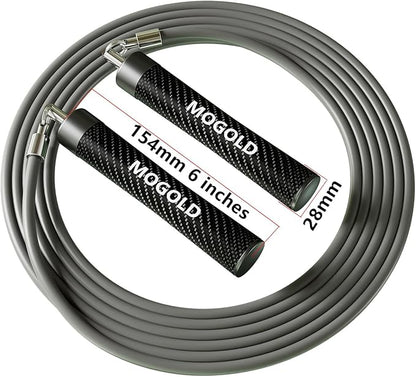 1lb Weighted Jump Ropes for Women & Men with 1/2 Pound Jump Rope Cable & Thicker Leather Jump Rope Weighted Handles, Best for Fitness, High-Intensity Strength Workouts