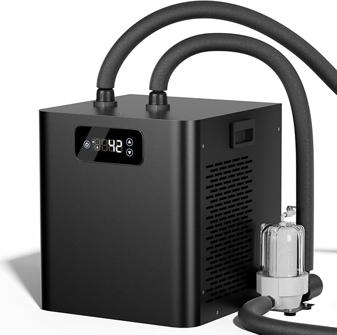 Ice Bath Water Chiller for Cold Plunge Tubs, 1/3 HP Upgraded Cold Plunge Chiller with External Filter & Pump, Energy-Efficient Cooling for Cold Therapy, Home & Outdoor Recovery