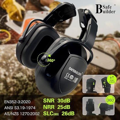 Forestry Safety Helmet with Build-in Visor Mesh Face Shield Ear Muffs 4 in 1 Chainsaw Safety Hard Hats