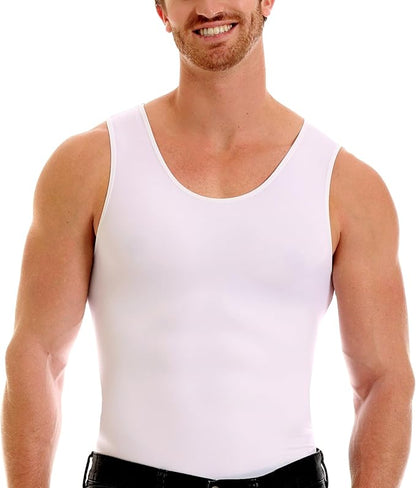 Insta Slim -Made in USA- Compression Tank-Top Shapewear for Men. Tummy Control Slimming Body-Shaper for Belly & Back Support