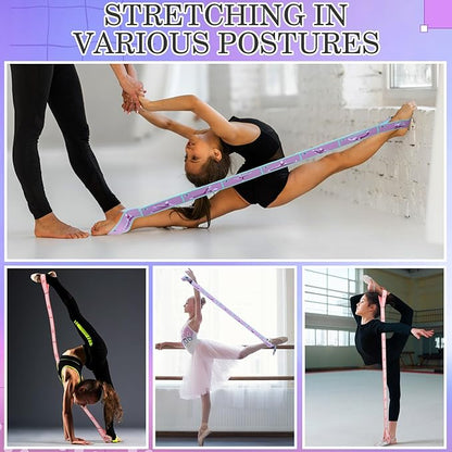 Stretch Strap for Kids Elastic Gymnastics Stretching Ballet Dance Band with 8 Loops Adjustable Exercise Training Resistance Strap for Children Stuff Pilates Latin Yoga Equipment