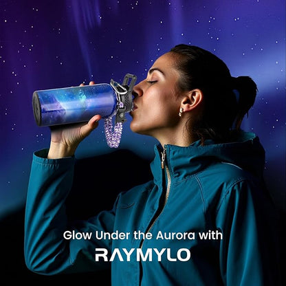 32oz Insulated Water Bottle, Triple Wall Vacuum Stainless Steel Water Bottles - Keeps Cold 48H, Reusable Metal water flask Jug for Gym, Sports, Camping, Hiking,Travel, Twilight Mist Purple