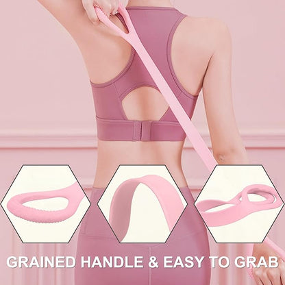 LEZER Figure 8 Resistance Band, Fitness Elastic Rope, Execrise Workout for Arm, Back, Chest and Shoulder, Yoga, Pilates, Stretching, Physical Therapy Equipment