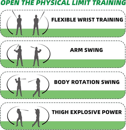 Golf Swing Trainer Pro Golf Bat Carbon Fiber Golf Swing Training Aid,Increase Club Head Speed,Golf Warm-Up Stick,Strength and Tempo Training Golf Accessories for Men Women