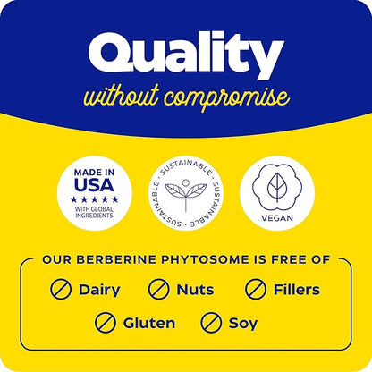 Enzymedica, Berberine Phytosome, 9.6X Better Bioavailability, High Potency Natural Vegan Dietary Supplement for Metabolic Support, 60 Capsules