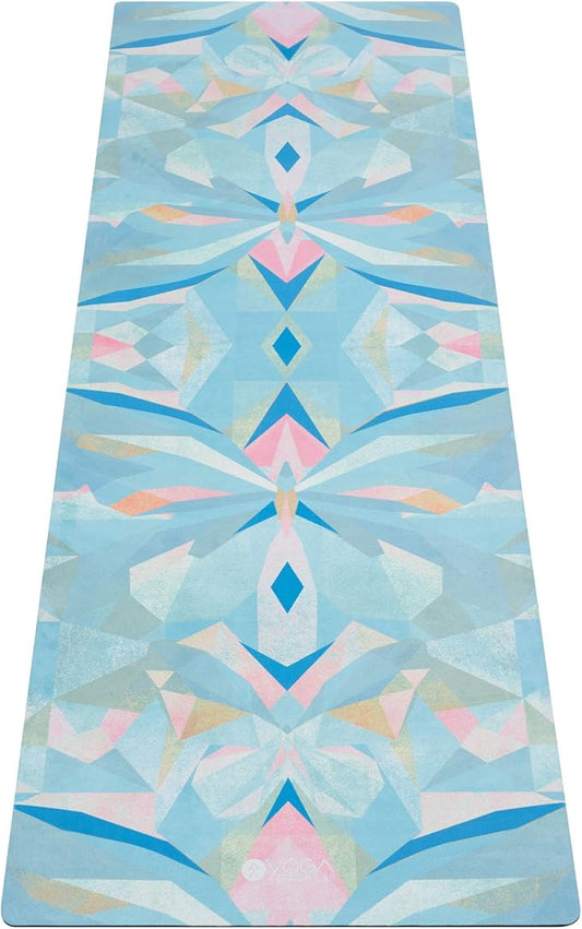 YOGA DESIGN LAB | The Combo Yoga Mat | 2-in-1 Mat+Towel | Eco Luxury | Ideal for Hot Yoga, Power, Bikram, Ashtanga, Sweat | Studio Quality | Includes Carrying Strap!