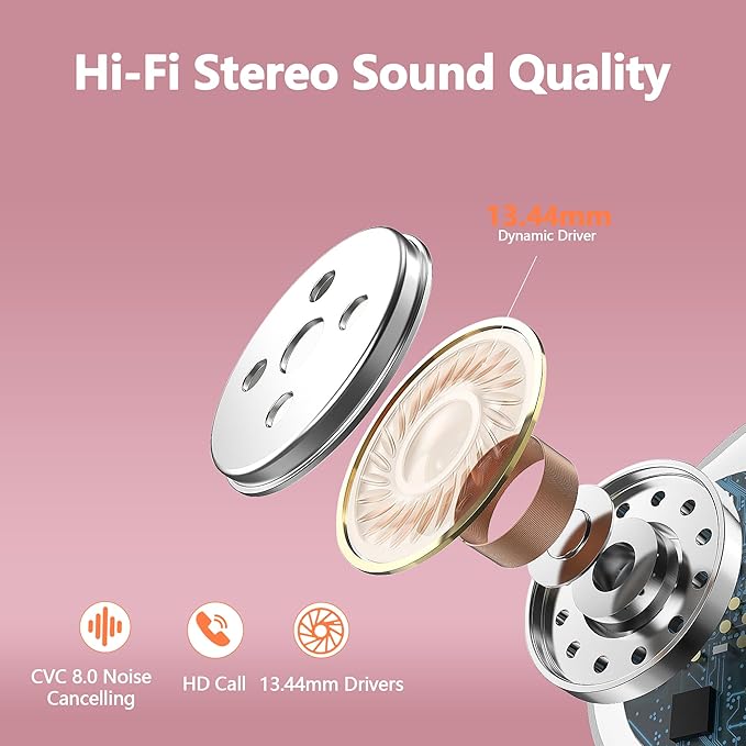 Ear Buds Wireless Bluetooth Earbuds Sport 2025 New Bluetooth 5.3 Headphones with LED Display 128H Playtime Powerful Bass Over Ear Earphones with Earhooks IP7 Waterproof for Gym/Running/Workout