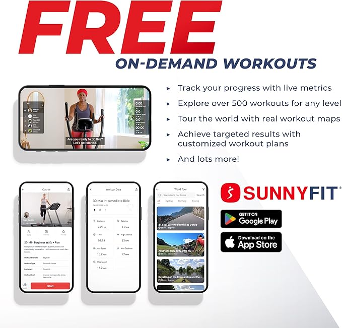 Sunny Health & Fitness Smart Recumbent Bike, Full-Body Home Training with Arm/Leg Exercisers, Indoor Cycling Workout Machine Plus Adjustable Seat & Bulit-in Pulse Sensors, Free SunnyFit App Connection