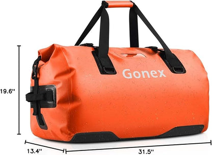 Gonex 40L 60L 80L Extra Large Waterproof Duffle Travel Dry Duffel Bag Heavy Duty Bag with Durable Straps & Handles for Kayaking Paddleboarding Boating Rafting Fishing