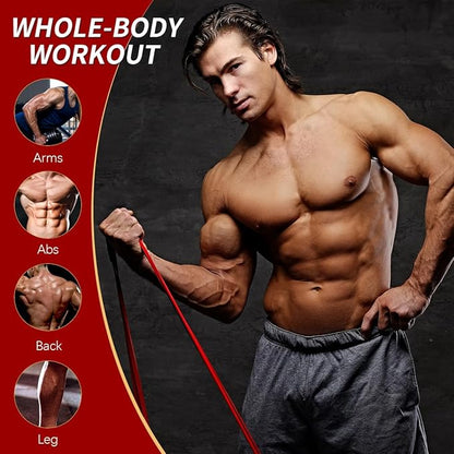 WHATAFIT Resistance Bands, Pull Up Assistance Bands, Exercise Bands, Workout Bands Set for Men and Women Home Fitness, Body Stretching, Strength Training, Physical Therapy