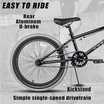 Freestyle BMX Bike, 18 20 Inch Kids Bicycle for 5-13 Years Old Kids and Beginner Level Rider, Multiple Colors