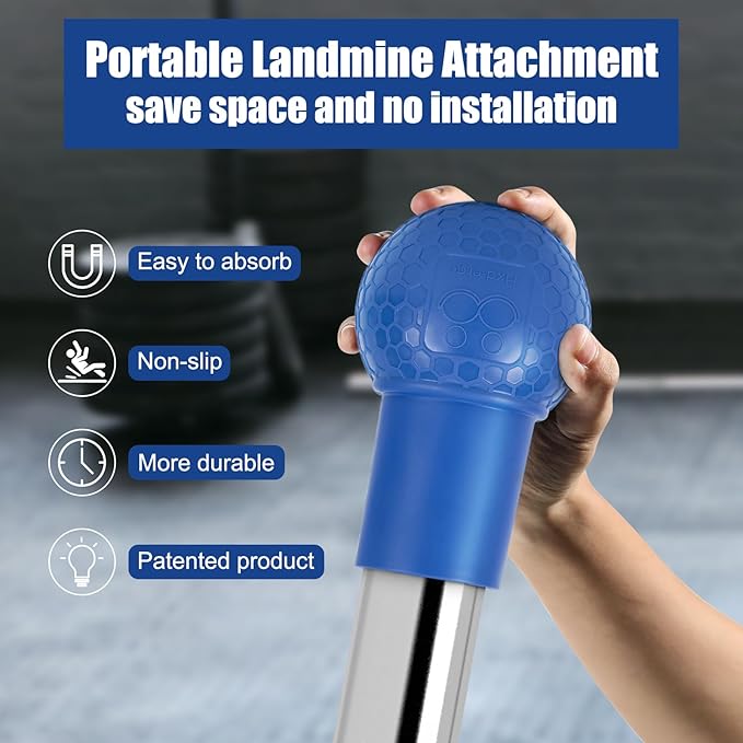 Landmine Attachment for Barbell, T Bar Row Attachment Fits 2 Inch Olympic Bars,Barbell Landmine Attachment for Press, Row, Spin, Split Squats