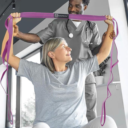 Premium Durable Stretch Straps with Loops, Stretching Strap for Physical Therapy, Multi-Loop Yoga Strap Fitness Exercise Strap for Yoga, Pilates, Dance, Flexibility&Exercise