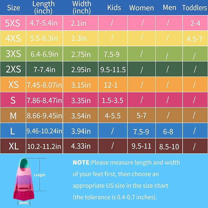 Kids Swim Fins,Short Kids Fins Youth Swimming Flippers for Lap Swimming Training for Children Girls Boys Beginners