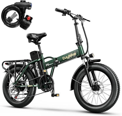 Foldable Electric Bike for Adults, 30+MPH, 48V 20Ah Removable Battery up to 80Miles, 20" Fat Tire Peak 1000W Motor Dirt Ebike Adult Electric Bicycle for City Commute Beach Mountain Adventurous E Bike