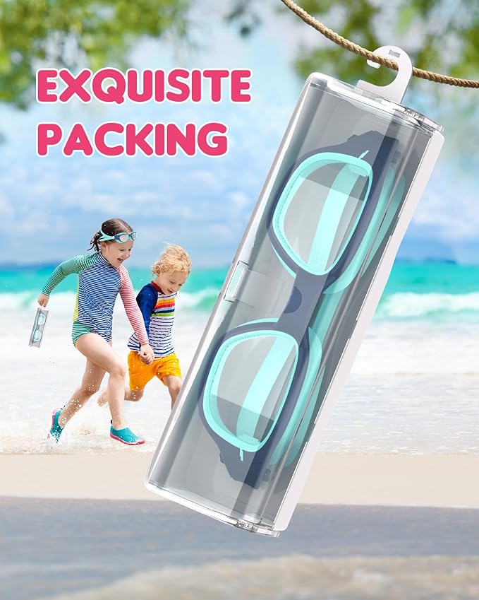 Kids Swim Goggles,Swimming Goggles for Kids 6-14, Anti-Fog UV Protection Pool Glasses for Boys Girls