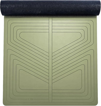 agoy Pro+ Warrior - Premium Non-Slip Yoga Mat – Eco-Conscious Design - PU Mat With Wet/Dry Grip+ - Focus Alignment - Lazer-Etched Technology - A Portable Standard Size Mat for All Styles of Yoga