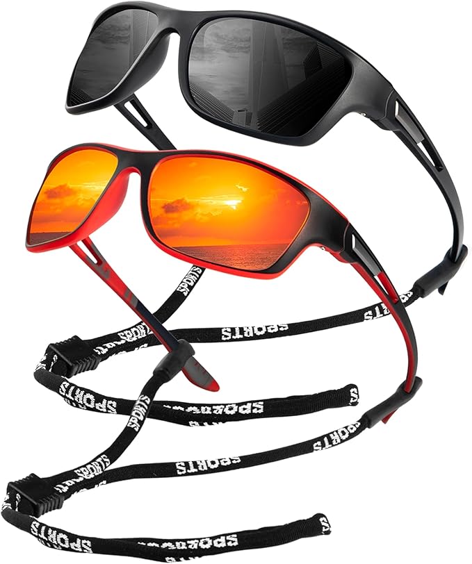 KALIYADI Polarized Sunglasses for Men, Sports Sun Glasses for Driving Cycling Fishing with UV protection