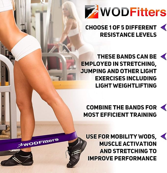 WODFitters Pull Up Assistance Band for Stretching, Mobility Workouts, Warm Up, Recovery, Powerlifting, Home Fitness and Exercise…