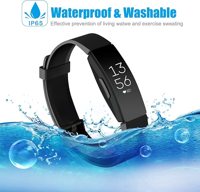 Tobfit Sport Bands Compatible with Fitbit Inspire HR/Inspire/Ace 2 Fitness Tracker Accessories Strap for Women Men, Small Large