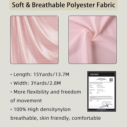 15/25 Yards Aerial Silk Professional Indoor Aerial Yoga Hammock Fabric Outdoor Fitness Silk for Dance, Circus Training, Home Gym