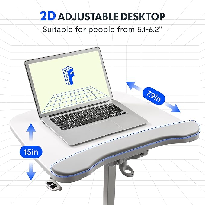 FLEXISPOT Exercise Bike with 2D Desktop, Space Saving Under Desk Bike with Removable Desk, Stationary Bikes Indoor Bikes with 300LBS Heavy Duty 8-Level Resistance Flywheel Optional LCD, V9PRO/V9MAX