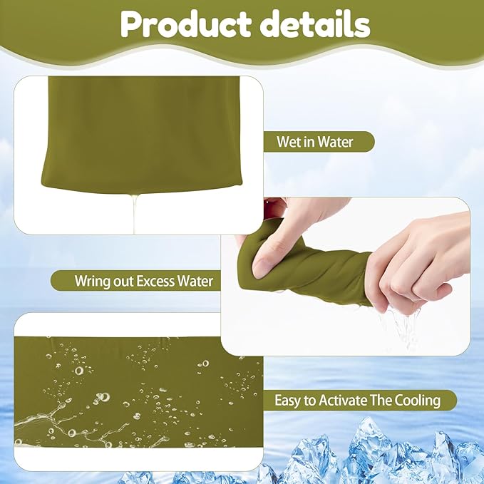 Honoson Cooling Towel Bulk - Neck & Face Cool Chilly Towels Microfiber Breathable Sport Sweat Rag for Gym, Yoga, Travel, Camping, Running, Outdoor