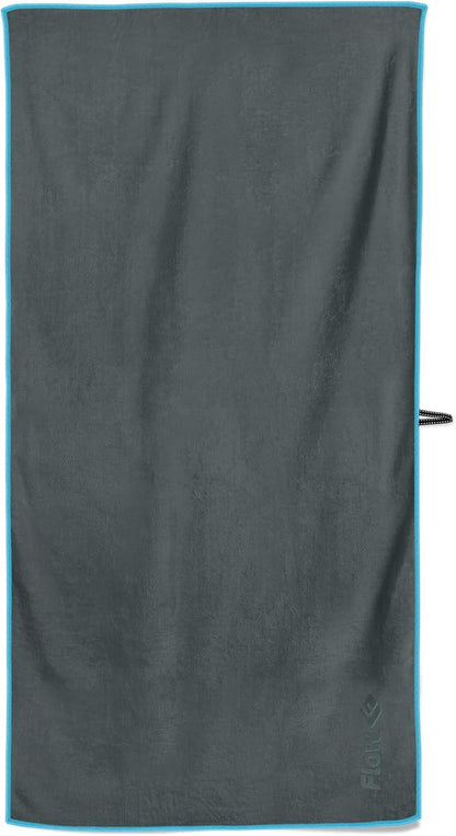 Flow Hydro Sport Towel - Microfiber Quick Dry Swimming Towels for Swim, Pool, Triathlon, and Other Water Sports in Medium, Large, Extra Large, and Hooded Sizes (Gray, Medium (48" x 24"))