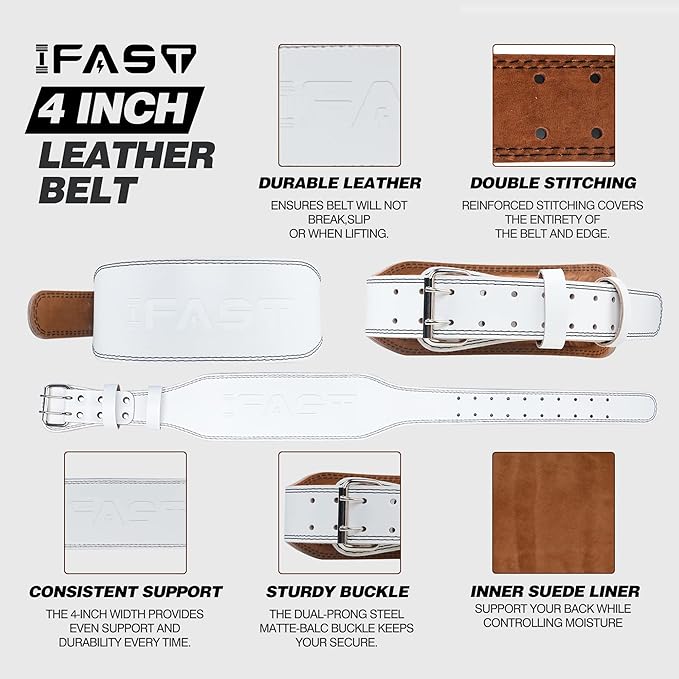 Leather Weight Lifting Belt 4 Inch