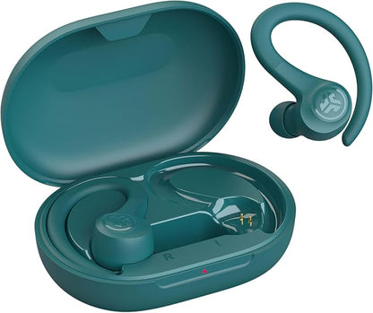 JLab Go Sport+ Wireless Workout Earbuds Featuring C3 Clear Calling, Secure Earhook Sport Design, 35+ Hour Bluetooth Playtime, and 3 EQ Sound Settings (Teal)