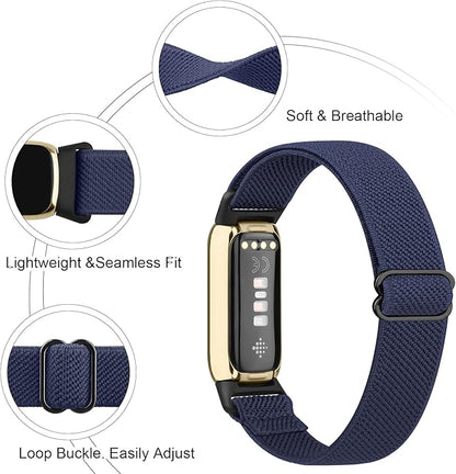 2 Pack Adjustable Elastic Bands for Fitbit Luxe Bands