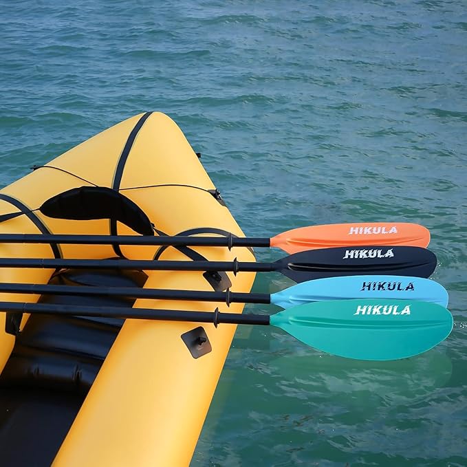 Kayak Paddle 4 Pieces Aluminum Shaft and PP Blade Floating 86.6in/220cm, 90.5inch/230cm Lightweight Oars