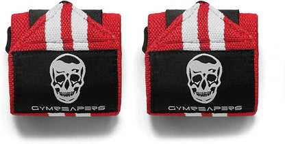 Gymreapers Weightlifting Wrist Wraps (IPF Approved) 18" Professional Quality Wrist Support with Heavy Duty Thumb Loop - Best Wrap for Powerlifting Competition, Strength Training, Bodybuilding