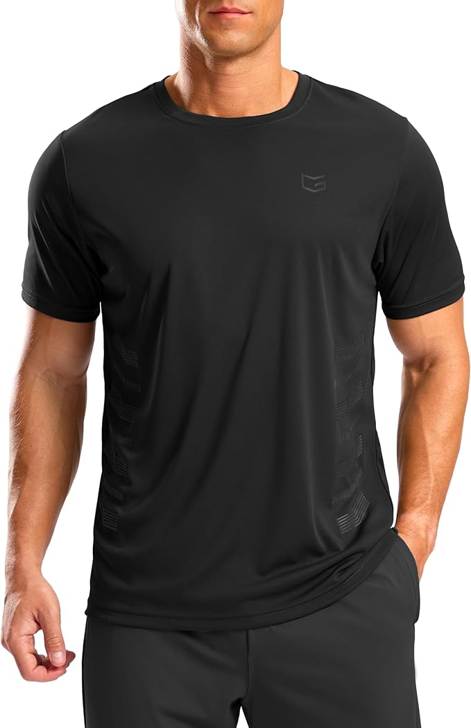 G Gradual Men's Workout Shirts Quick Dry Athletic Running T-Shirts Lightweight Moisture Wicking Short Sleeve Sports Gym Tops